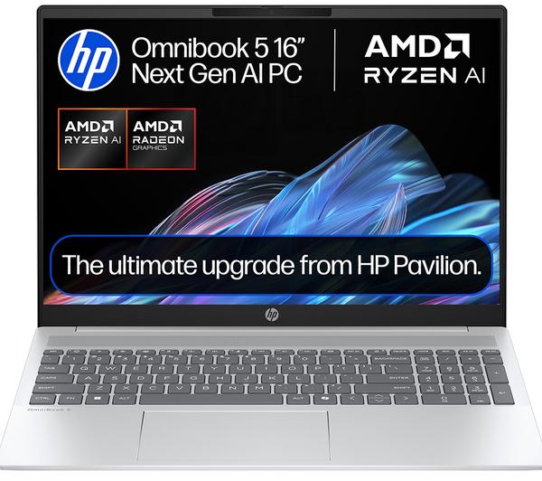 HP OmniBook 5 16" Ryzen AI 5 512GB Laptop Silver
