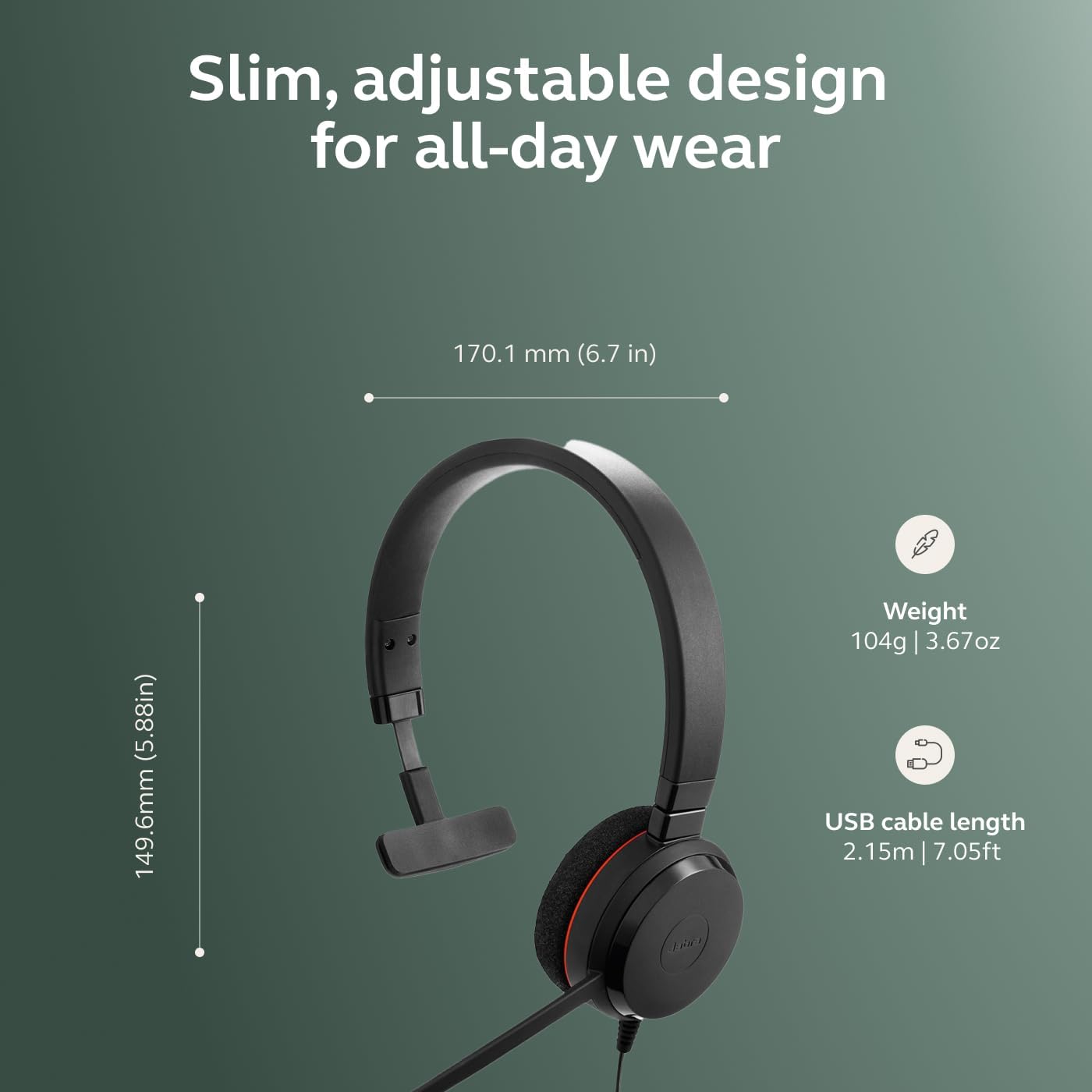 Jabra Evolve 20 Mono Headset